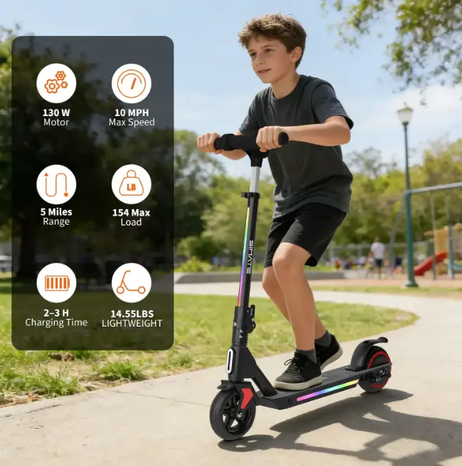 SIMATE Electric Scooter for Kids Ages 6-14 (Approx: $200 Value)
