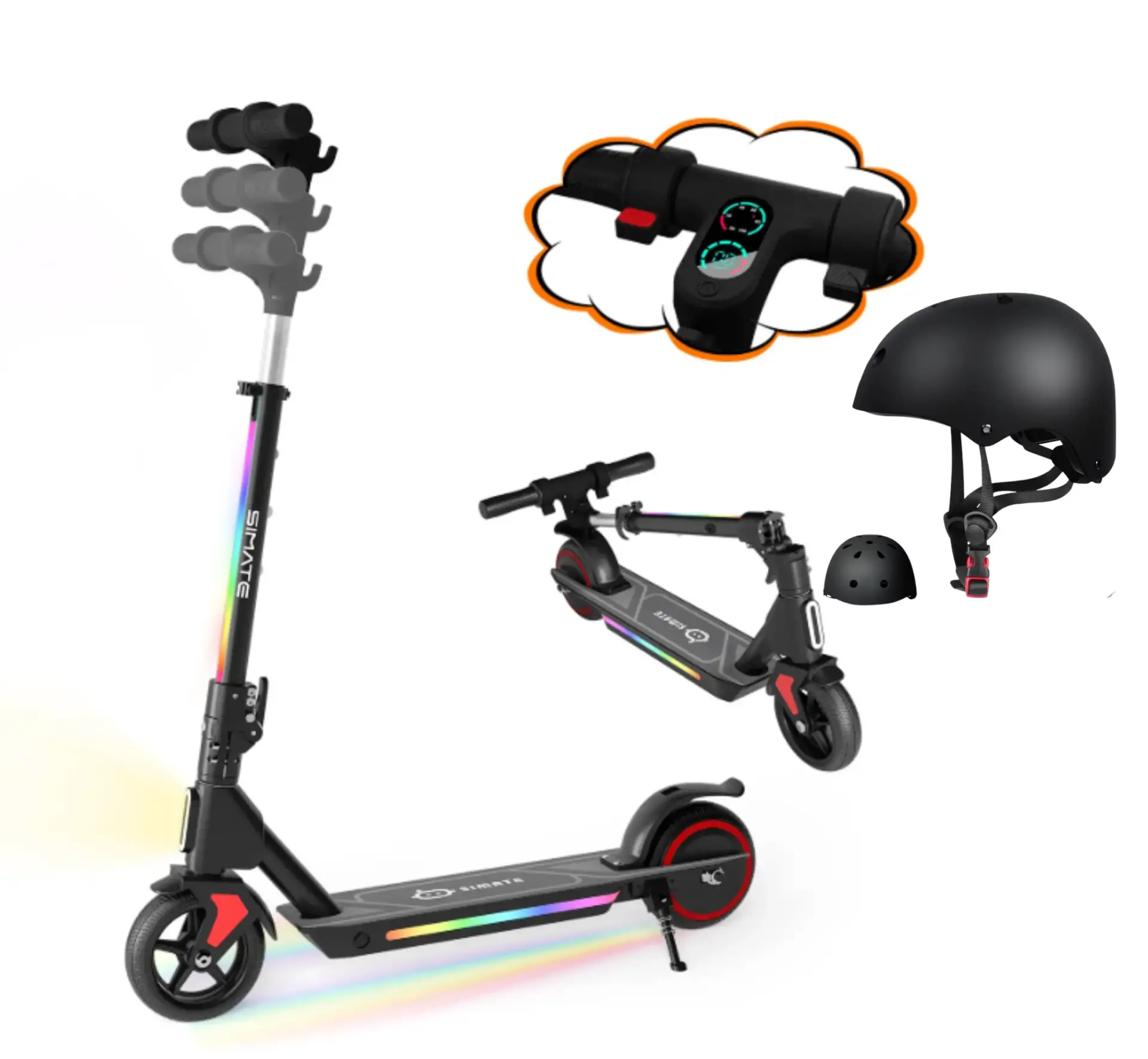 SIMATE Electric Scooter for Kids Ages 6-14 (Approx: $200 Value)